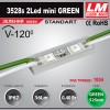Світлодіодний модуль 3528s 2Led mini GREEN (код товару 1004)