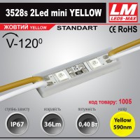Світлодіодний модуль 3528s 2Led mini YELLOW (код товару 1005)